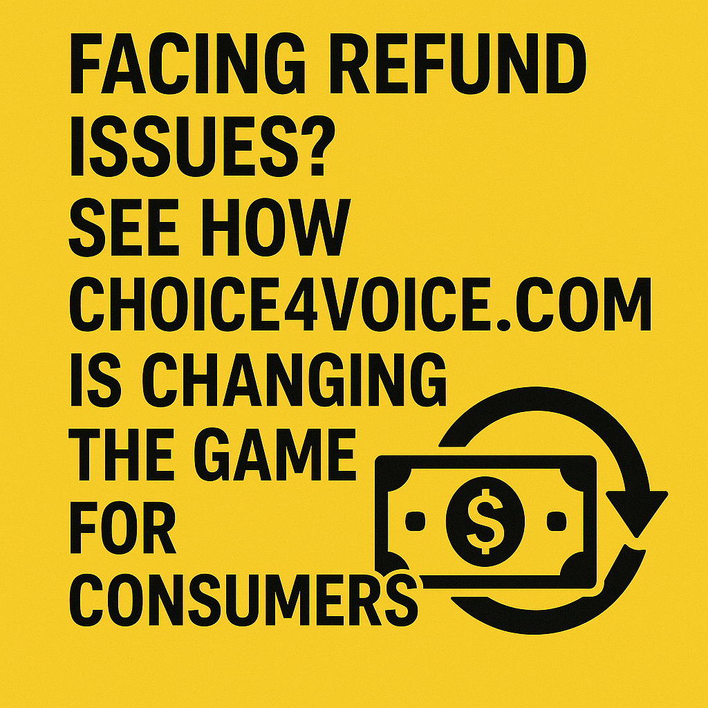 Facing Refund Issues See How Choice4Voice.com Is Changing the Game for Consumers