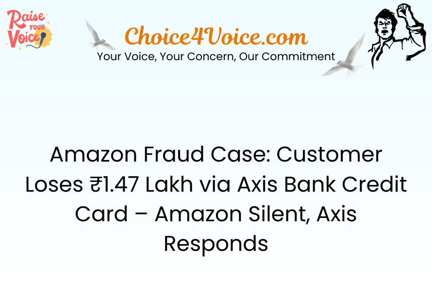 Amazon Fraud Case Customer Loses ₹1.47 Lakh via Axis Bank Credit Card – Amazon Silent, Axis Responds