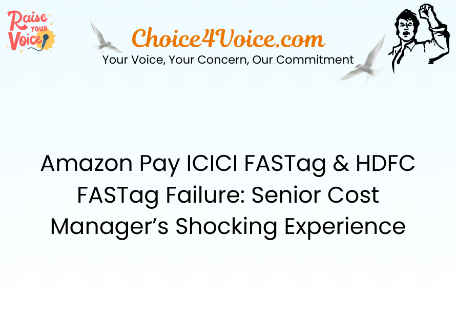 Amazon Pay ICICI FASTag & HDFC FASTag Failure Senior Cost Manager’s Shocking Experience