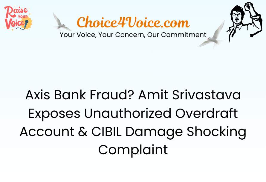Axis Bank Fraud Amit Srivastava Exposes Unauthorized Overdraft Account & CIBIL Damage – Shocking Complaint