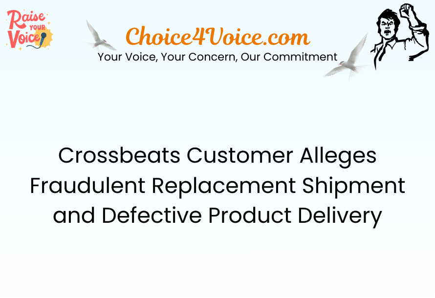 Crossbeats Customer Alleges Fraudulent Replacement Shipment and Defective Product Delivery