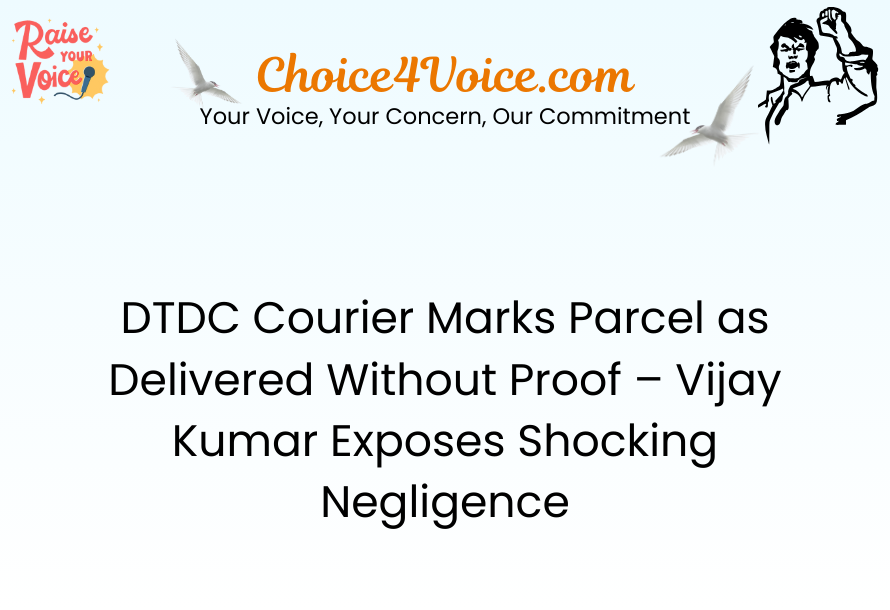 DTDC Courier Marks Parcel as Delivered Without Proof – Vijay Kumar Exposes Shocking Negligence