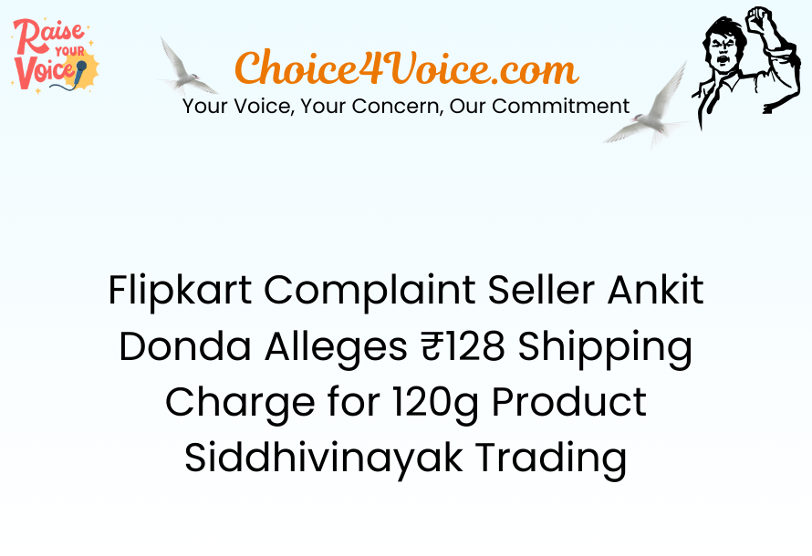 Flipkart Complaint Seller Ankit Donda Alleges ₹128 Shipping Charge for 120g Product Siddhivinayak Trading