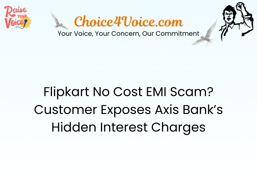 Flipkart No Cost EMI Scam Customer Exposes Axis Bank’s Hidden Interest Charges