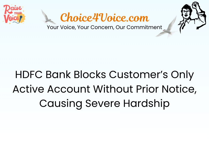 HDFC Bank Blocks Customer
