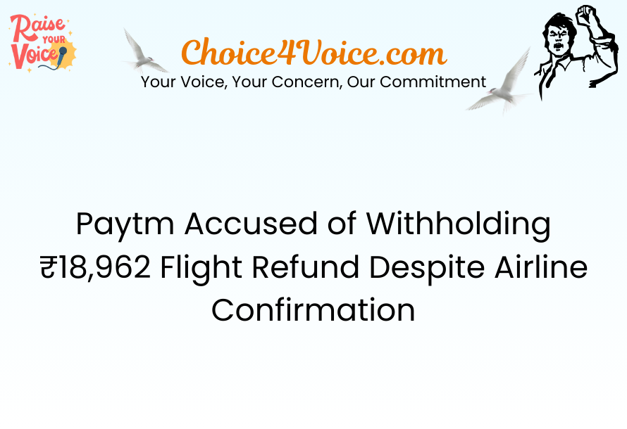 Paytm Accused of Withholding ₹18,962 Flight Refund Despite Airline Confirmation