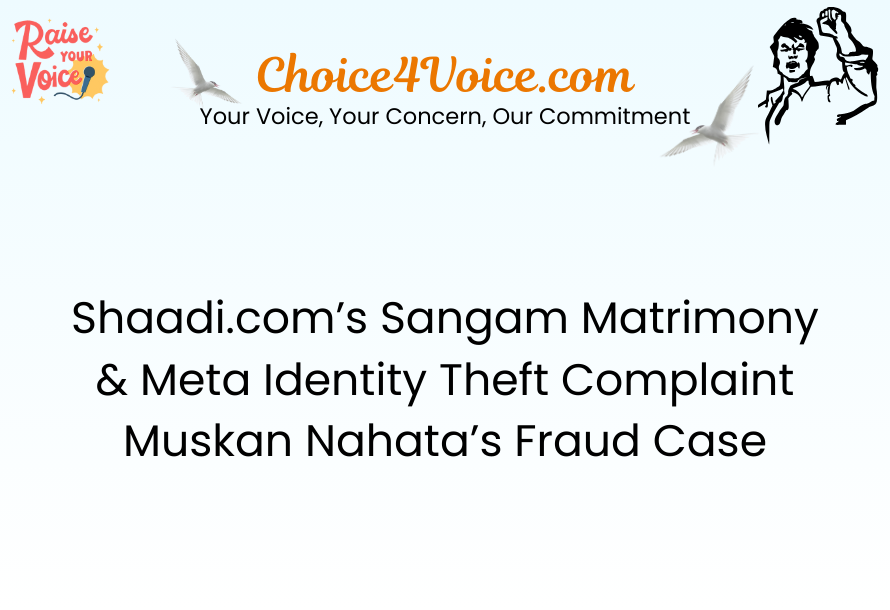 Shaadi.com’s Sangam Matrimony & Meta Identity Theft Complaint Muskan Nahata’s Fraud Case