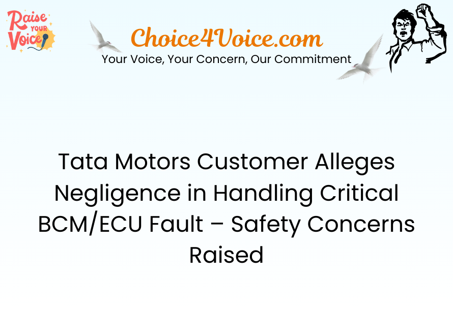 Tata Motors Customer Alleges Negligence in Handling Critical