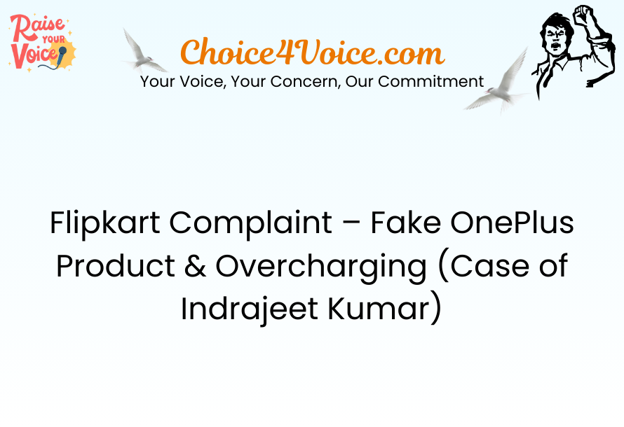 Flipkart Complaint – Fake OnePlus Product & Overcharging (Case of Indrajeet Kumar)