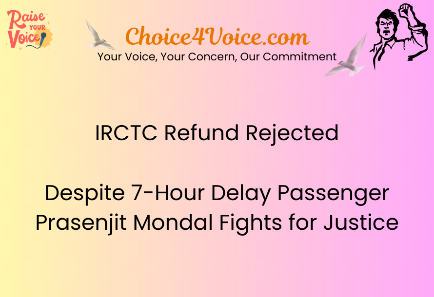 IRCTC Refund Rejected Despite 7-Hour Delay Passenger Prasenjit Mondal Fights for Justice