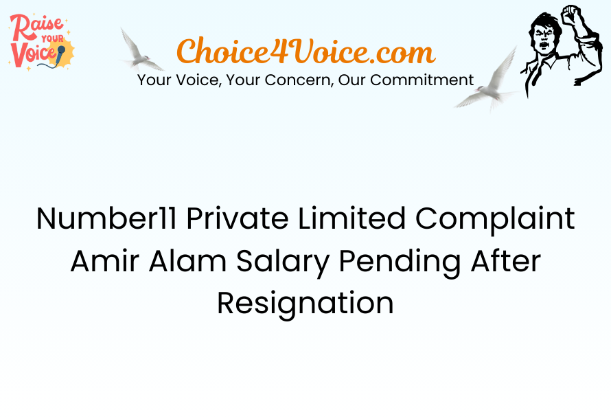 Number11 Private Limited Complaint – Amir Alam Salary Pending After Resignation