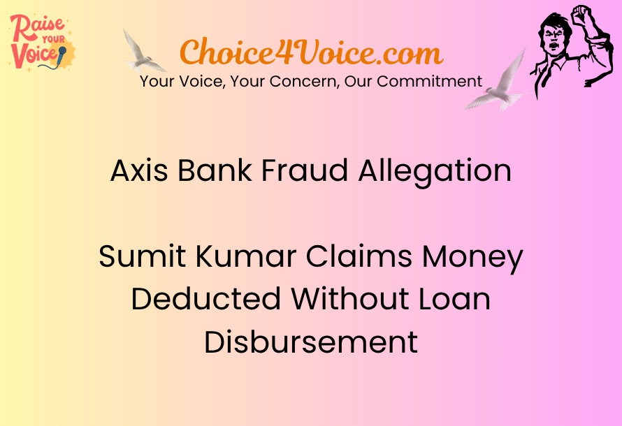 Axis Bank Fraud Allegation Sumit Kumar Claims Money Deducted Without Loan Disbursement