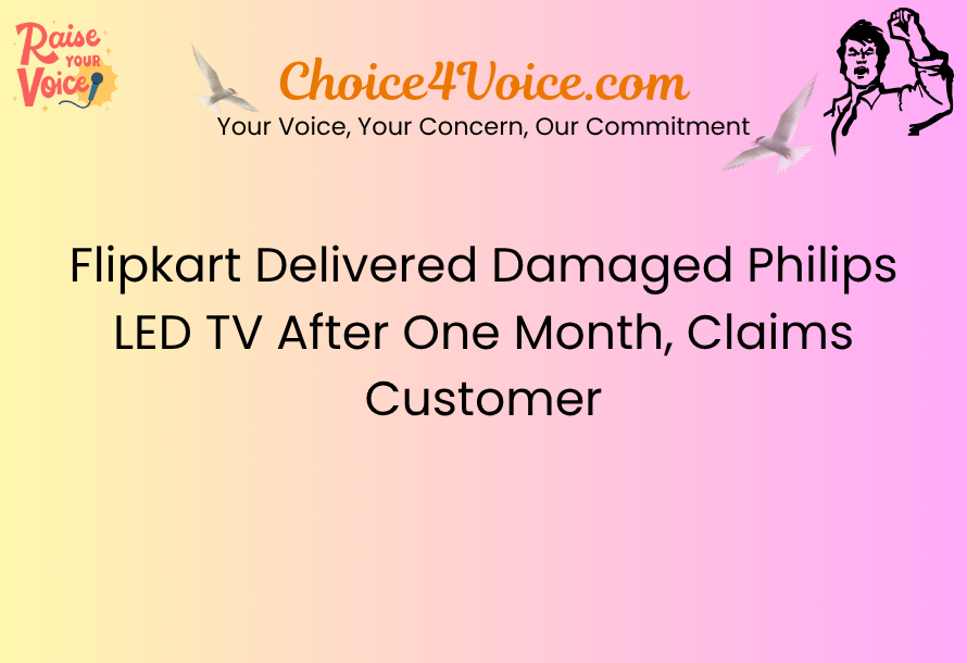 Flipkart Delivered Damaged Philips LED TV After One Month, Claims Customer
