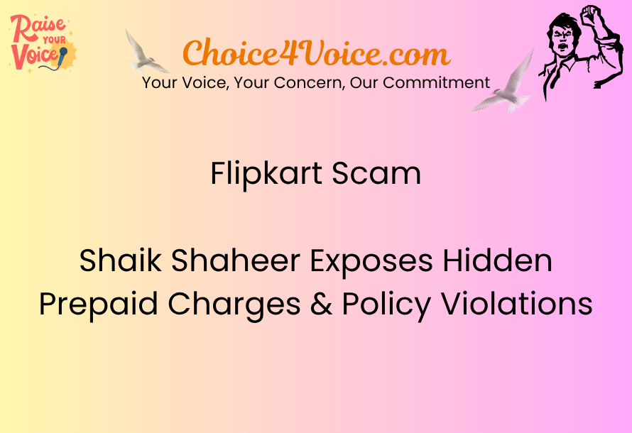 Flipkart Scam – Shaik Shaheer Exposes Hidden Prepaid Charges & Policy Violations