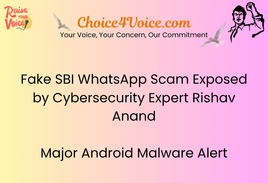 Fake SBI WhatsApp Scam Exposed by Cybersecurity Expert Rishav Anand – Major Android Malware Alert